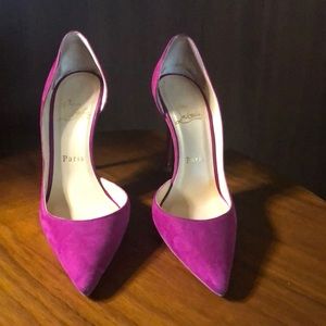 Like new Christian Louboutin suede Iriza 100